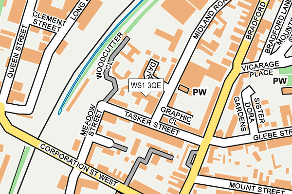 WS1 3QE map - OS OpenMap – Local (Ordnance Survey) WS1 3QE map - OS OpenMap – Local (Ordnance Survey)