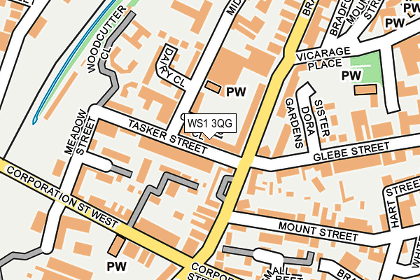 WS1 3QG map - OS OpenMap – Local (Ordnance Survey) WS1 3QG map - OS OpenMap – Local (Ordnance Survey)