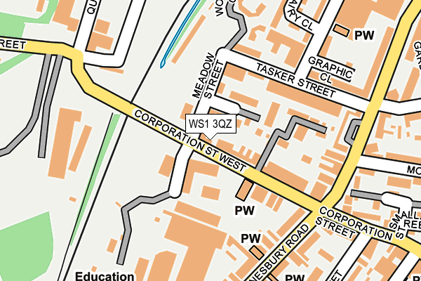 WS1 3QZ map - OS OpenMap – Local (Ordnance Survey) WS1 3QZ map - OS OpenMap – Local (Ordnance Survey)