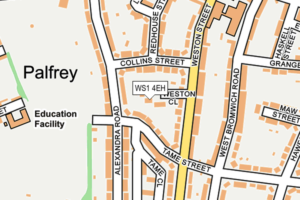 WS1 4EH map - OS OpenMap – Local (Ordnance Survey) WS1 4EH map - OS OpenMap – Local (Ordnance Survey)