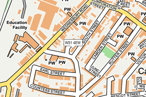 WS1 4EW map - OS OpenMap – Local (Ordnance Survey) WS1 4EW map - OS OpenMap – Local (Ordnance Survey)