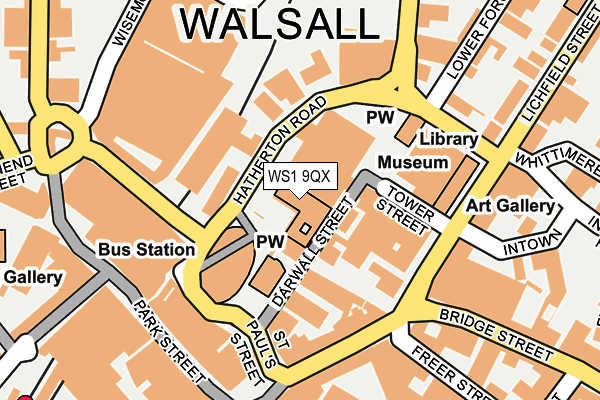 WS1 9QX map - OS OpenMap – Local (Ordnance Survey) WS1 9QX map - OS OpenMap – Local (Ordnance Survey)