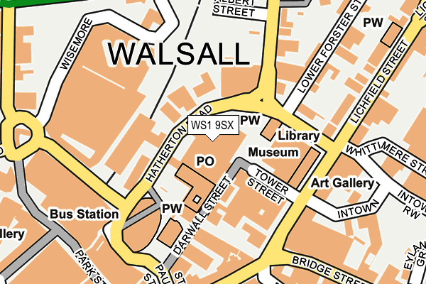 WS1 9SX map - OS OpenMap – Local (Ordnance Survey) WS1 9SX map - OS OpenMap – Local (Ordnance Survey)