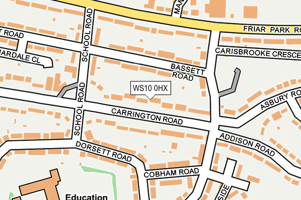 WS10 0HX map - OS OpenMap – Local (Ordnance Survey) WS10 0HX map - OS OpenMap – Local (Ordnance Survey)