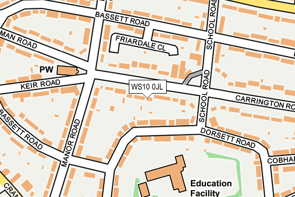WS10 0JL map - OS OpenMap – Local (Ordnance Survey) WS10 0JL map - OS OpenMap – Local (Ordnance Survey)