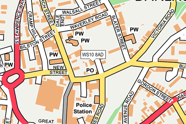 WS10 8AD map - OS OpenMap – Local (Ordnance Survey) WS10 8AD map - OS OpenMap – Local (Ordnance Survey)