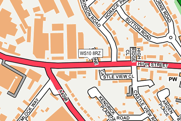 WS10 8RZ map - OS OpenMap – Local (Ordnance Survey) WS10 8RZ map - OS OpenMap – Local (Ordnance Survey)