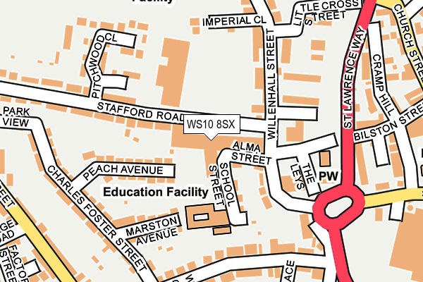 WS10 8SX map - OS OpenMap – Local (Ordnance Survey) WS10 8SX map - OS OpenMap – Local (Ordnance Survey)