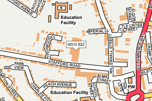 WS10 8SZ map - OS OpenMap – Local (Ordnance Survey)