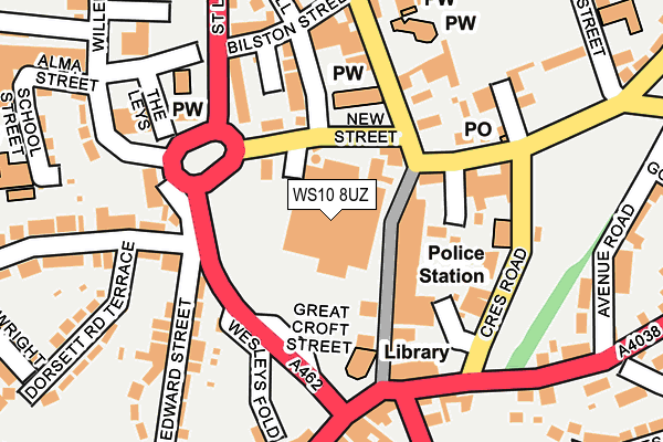 WS10 8UZ map - OS OpenMap – Local (Ordnance Survey) WS10 8UZ map - OS OpenMap – Local (Ordnance Survey)