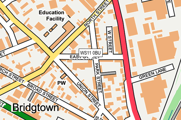 WS11 0BU map - OS OpenMap – Local (Ordnance Survey) WS11 0BU map - OS OpenMap – Local (Ordnance Survey)