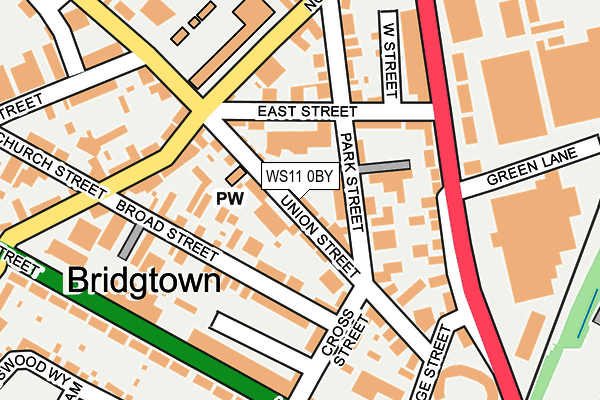 WS11 0BY map - OS OpenMap – Local (Ordnance Survey)