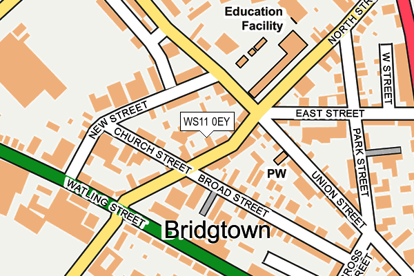 WS11 0EY map - OS OpenMap – Local (Ordnance Survey) WS11 0EY map - OS OpenMap – Local (Ordnance Survey)