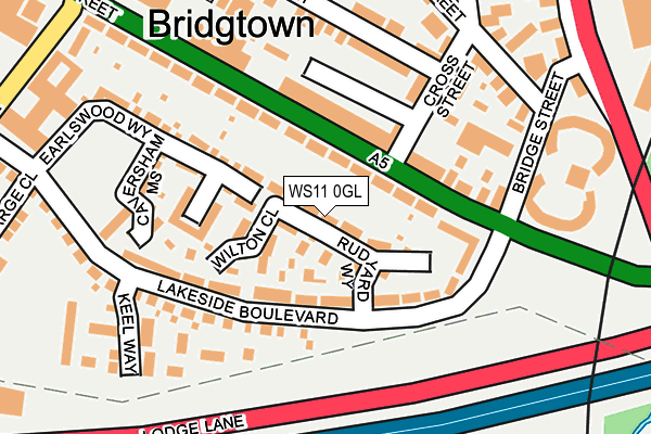 WS11 0GL map - OS OpenMap – Local (Ordnance Survey) WS11 0GL map - OS OpenMap – Local (Ordnance Survey)