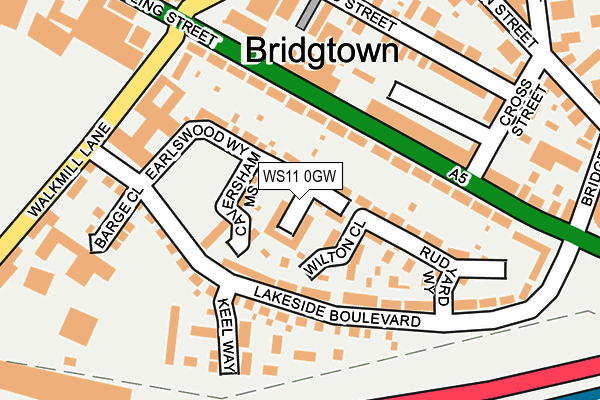WS11 0GW map - OS OpenMap – Local (Ordnance Survey) WS11 0GW map - OS OpenMap – Local (Ordnance Survey)