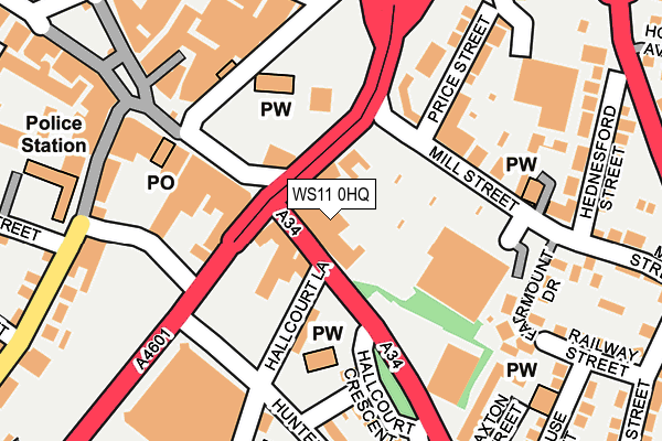 WS11 0HQ map - OS OpenMap – Local (Ordnance Survey) WS11 0HQ map - OS OpenMap – Local (Ordnance Survey)