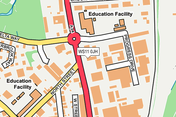 WS11 0JH map - OS OpenMap – Local (Ordnance Survey) WS11 0JH map - OS OpenMap – Local (Ordnance Survey)