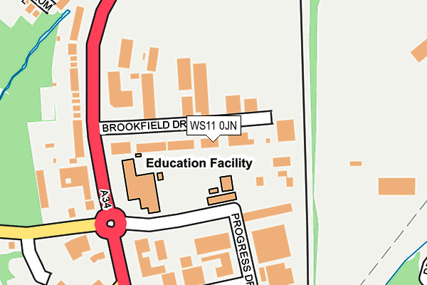 WS11 0JN map - OS OpenMap – Local (Ordnance Survey) WS11 0JN map - OS OpenMap – Local (Ordnance Survey)