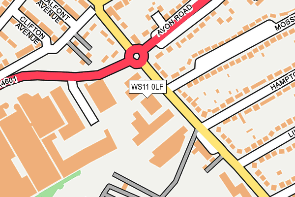 WS11 0LF map - OS OpenMap – Local (Ordnance Survey) WS11 0LF map - OS OpenMap – Local (Ordnance Survey)