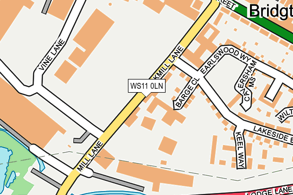 WS11 0LN map - OS OpenMap – Local (Ordnance Survey) WS11 0LN map - OS OpenMap – Local (Ordnance Survey)