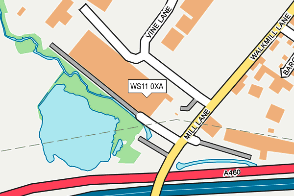 WS11 0XA map - OS OpenMap – Local (Ordnance Survey) WS11 0XA map - OS OpenMap – Local (Ordnance Survey)