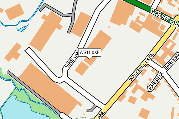 WS11 0XF map - OS OpenMap – Local (Ordnance Survey) WS11 0XF map - OS OpenMap – Local (Ordnance Survey)
