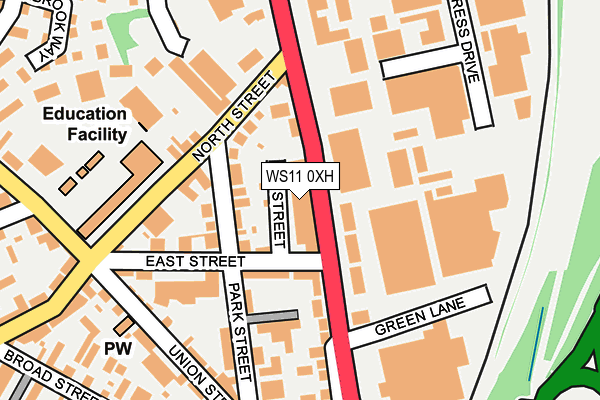 WS11 0XH map - OS OpenMap – Local (Ordnance Survey) WS11 0XH map - OS OpenMap – Local (Ordnance Survey)