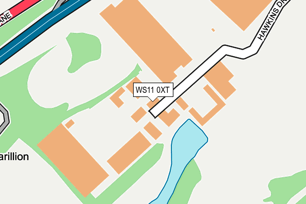 WS11 0XT map - OS OpenMap – Local (Ordnance Survey) WS11 0XT map - OS OpenMap – Local (Ordnance Survey)