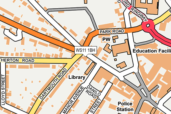 WS11 1BH map - OS OpenMap – Local (Ordnance Survey) WS11 1BH map - OS OpenMap – Local (Ordnance Survey)