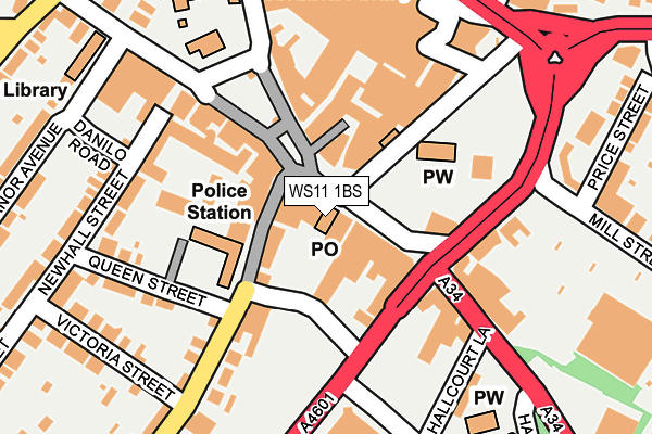 WS11 1BS map - OS OpenMap – Local (Ordnance Survey) WS11 1BS map - OS OpenMap – Local (Ordnance Survey)