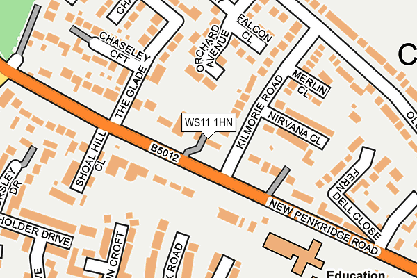 WS11 1HN map - OS OpenMap – Local (Ordnance Survey) WS11 1HN map - OS OpenMap – Local (Ordnance Survey)