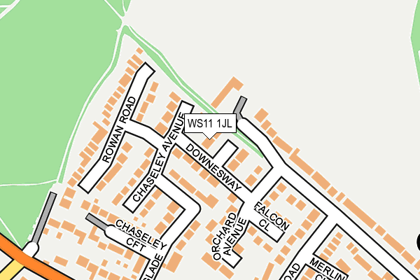 WS11 1JL map - OS OpenMap – Local (Ordnance Survey) WS11 1JL map - OS OpenMap – Local (Ordnance Survey)