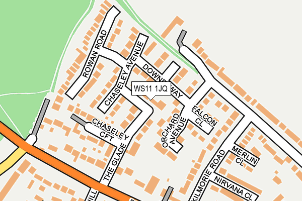 WS11 1JQ map - OS OpenMap – Local (Ordnance Survey) WS11 1JQ map - OS OpenMap – Local (Ordnance Survey)