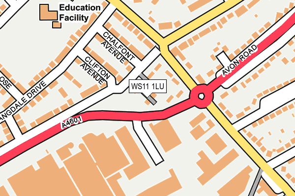 WS11 1LU map - OS OpenMap – Local (Ordnance Survey) WS11 1LU map - OS OpenMap – Local (Ordnance Survey)