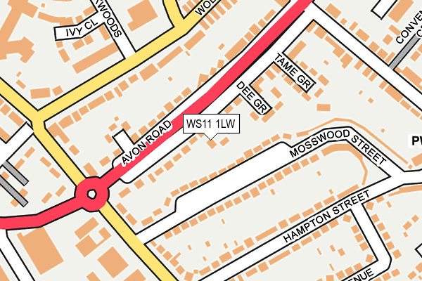 WS11 1LW map - OS OpenMap – Local (Ordnance Survey) WS11 1LW map - OS OpenMap – Local (Ordnance Survey)