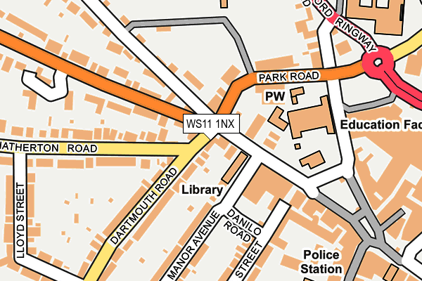 WS11 1NX map - OS OpenMap – Local (Ordnance Survey) WS11 1NX map - OS OpenMap – Local (Ordnance Survey)