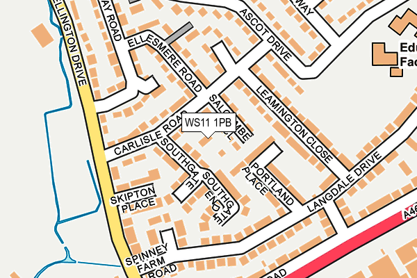 WS11 1PB map - OS OpenMap – Local (Ordnance Survey) WS11 1PB map - OS OpenMap – Local (Ordnance Survey)