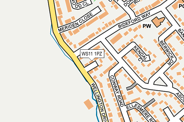 WS11 1PZ map - OS OpenMap – Local (Ordnance Survey) WS11 1PZ map - OS OpenMap – Local (Ordnance Survey)