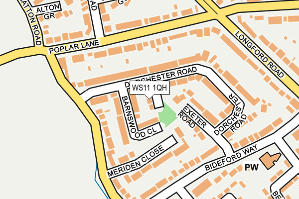 WS11 1QH map - OS OpenMap – Local (Ordnance Survey) WS11 1QH map - OS OpenMap – Local (Ordnance Survey)