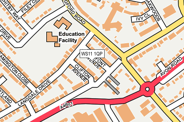 WS11 1QP map - OS OpenMap – Local (Ordnance Survey) WS11 1QP map - OS OpenMap – Local (Ordnance Survey)