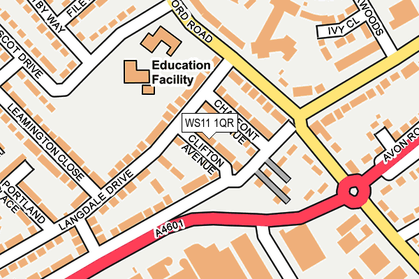 WS11 1QR map - OS OpenMap – Local (Ordnance Survey) WS11 1QR map - OS OpenMap – Local (Ordnance Survey)