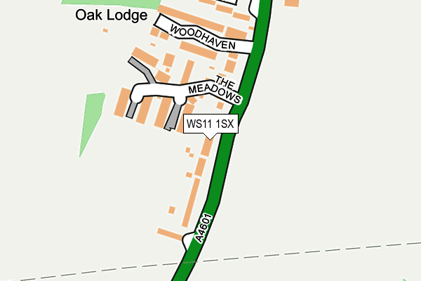 WS11 1SX map - OS OpenMap – Local (Ordnance Survey) WS11 1SX map - OS OpenMap – Local (Ordnance Survey)