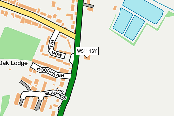 WS11 1SY map - OS OpenMap – Local (Ordnance Survey)