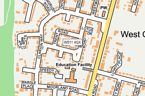 WS11 4QX map - OS OpenMap – Local (Ordnance Survey) WS11 4QX map - OS OpenMap – Local (Ordnance Survey)