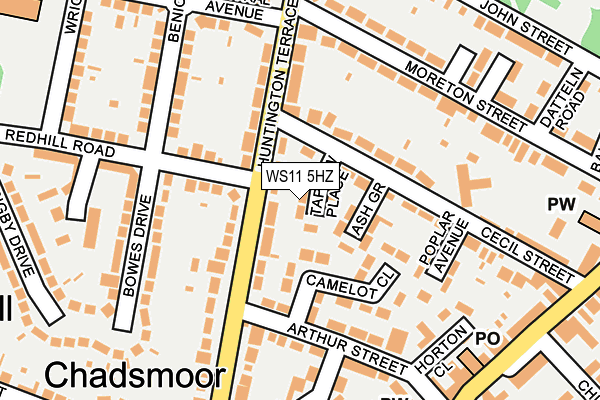 WS11 5HZ map - OS OpenMap – Local (Ordnance Survey)