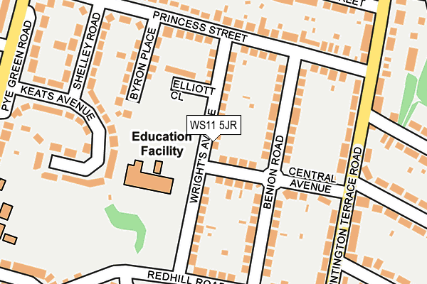 WS11 5JR map - OS OpenMap – Local (Ordnance Survey) WS11 5JR map - OS OpenMap – Local (Ordnance Survey)