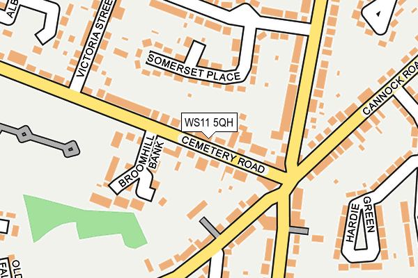 WS11 5QH map - OS OpenMap – Local (Ordnance Survey) WS11 5QH map - OS OpenMap – Local (Ordnance Survey)