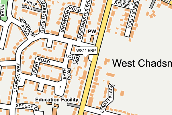 WS11 5RP map - OS OpenMap – Local (Ordnance Survey) WS11 5RP map - OS OpenMap – Local (Ordnance Survey)