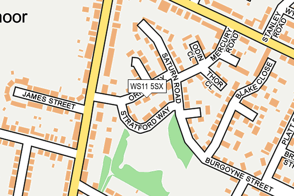 WS11 5SX map - OS OpenMap – Local (Ordnance Survey) WS11 5SX map - OS OpenMap – Local (Ordnance Survey)