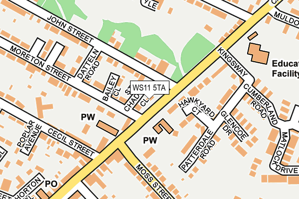 WS11 5TA map - OS OpenMap – Local (Ordnance Survey) WS11 5TA map - OS OpenMap – Local (Ordnance Survey)